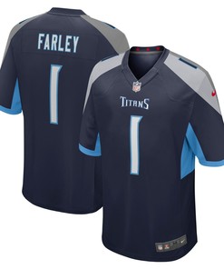 Tennessee Titans Caleb Farley Navy 2021 Nfl Draft First Round Pick Game Mens Jersey Gift For Titans Fans - Robokeg