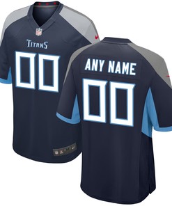 Tennessee Titans Custom Game Jersey Navy Custom Jerseys Nfl - Robokeg
