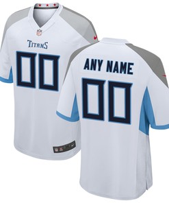 Tennessee Titans Custom Game Jersey - White Custom Jerseys Nfl - Robokeg