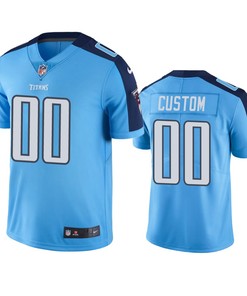 Tennessee Titans Custom Light Blue Nike Color Rush Limited Jersey - Robokeg
