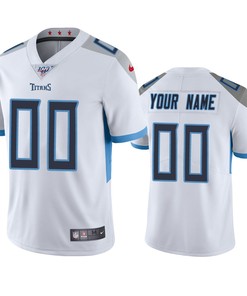 Tennessee Titans Custom White 100th Season Vapor Limited Jersey - Robokeg