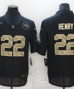 Tennessee Titans Derrick Henry #22 Nfl 2020 Black And Camo Jersey - Robokeg