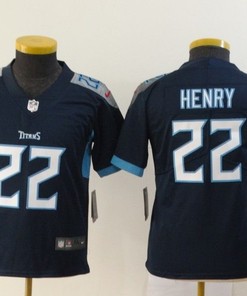Tennessee Titans Derrick Henry #22 Nfl 2020 Black Blue Jersey - Robokeg