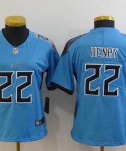Tennessee Titans Derrick Henry #22 Nfl 2020 Blue Womens Jersey - Robokeg