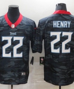 Tennessee Titans Derrick Henry #22 Nfl 2020 Camo Black Jersey - Robokeg
