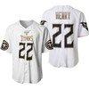 Tennessee Titans Derrick Henry #22 Nfl Great Player White 100th Season Golden Brandedition Jersey Style Gift For Titans Fans Baseball Jersey - Robokeg