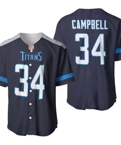 Tennessee Titans Earl Campbell #34 Great Player Nfl American Football Team New Game Navy 2019 3d Designed Allover Gift For Titans Fans Baseball Jersey - Robokeg