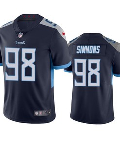 Tennessee Titans Jeffery Simmons 2019 Nfl Draft Navy Vapor Limited Jersey - Robokeg