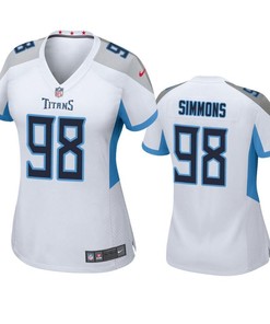Tennessee Titans Jeffery Simmons 2019 Nfl Draft White Game Womens Jersey - Robokeg