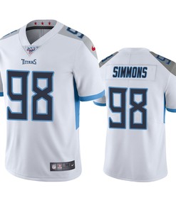 Tennessee Titans Jeffery Simmons White 100th Season Vapor Limited Jersey - Robokeg