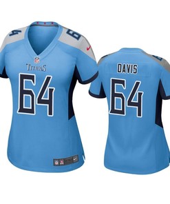 Tennessee Titans Nate Davis 2019 Nfl Draft Light Blue Game Womens Jersey - Robokeg