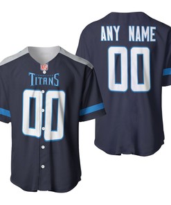 Tennessee Titans Nfl America Football Team Logo New Game Navy 2019 3d Designed Allover Custom Gift For Titans Fans Baseball Jersey - Robokeg