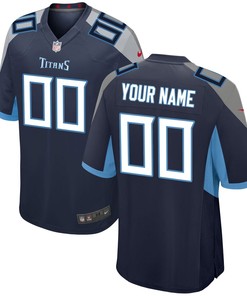 Tennessee Titans Nike 2018 Custom Game Jersey - Navy - Robokeg