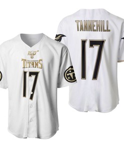 Tennessee Titans Ryan Tannehill #11 Nfl Great Player White 100th Season Golden Brandedition Jersey Style Gift For Titans Fans Baseball Jersey - Robokeg