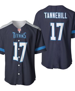 Tennessee Titans Ryan Tannehill #17 Nfl America Football Team Logo New Game Navy 2019 3d Designed Allover Gift For Titans Fans Baseball Jersey - Robokeg