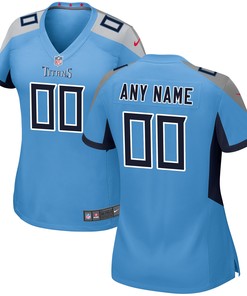 Tennessee Titans Womens Alternate Custom Game Jersey Light Blue Custom Jerseys Nfl - Robokeg