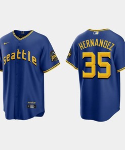Teoscar Hernandez 35 Seattle Mariners 2023 City Connect Game Jersey - Royal - Robokeg