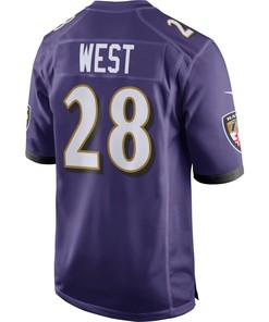 Terrance West Baltimore Ravens Nfl Draft Game Jersey - Purple - Robokeg