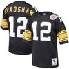 Terry Bradshaw Pittsburgh Steelers Mitchell & Ness 1975 Authentic Throwback Retired Player Jersey - Black Nfl - Robokeg
