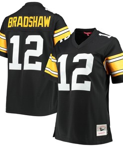 Terry Bradshaw Pittsburgh Steelers Mitchell & Ness Womens Legacy Replica Player Jersey - Black Nfl - Robokeg