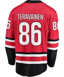 Teuvo Teravainen 86 Carolina Hurricanes Stanley Cup 2023 Playoffs Patch Home Breakaway Men Jersey - Red - Robokeg