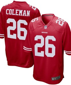 Tevin Coleman San Francisco 49ers Nike Game Jersey - Scarlet - Robokeg