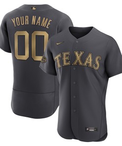 Texas Rangers 2022 Mlb All-star Game Authentic Custom Jersey - Charcoal Custom Jerseys Mlb Ver 1 - Robokeg