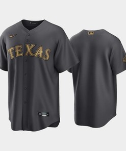 Texas Rangers 2022-23 All-Star Game AL Charcoal Jersey - Robokeg