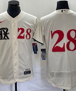 Texas Rangers #28 Red Corey Kluber Jersey - White - Robokeg