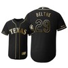 Texas Rangers #29 Adrian Beltre Mlb 2019 Golden Brandedition Black Jersey Gift For Rangers Fans - Robokeg