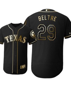 Texas Rangers #29 Adrian Beltre Mlb 2019 Golden Brandedition Black Jersey Gift For Rangers Fans - Robokeg