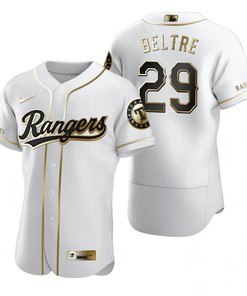 Texas Rangers #29 Adrian Beltre Mlb Golden Brandedition White Jersey Gift For Rangers Fans - Robokeg