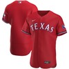 Texas Rangers Alternate Authentic Team Jersey Red Mlb - Robokeg