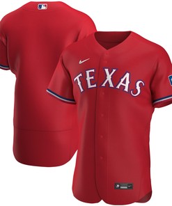 Texas Rangers Alternate Authentic Team Jersey - Red Mlb - Robokeg