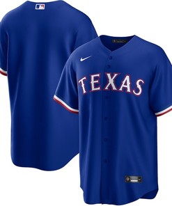 Texas Rangers Alternate Team Logo Men Jersey - Royal - Robokeg