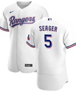 Texas Rangers Corey Seager 5 Mlb White Home Patch Jersey Gift For Rangers Fans - Robokeg