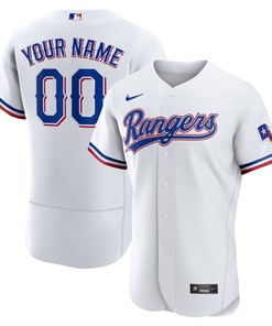 Texas Rangers Home Authentic Custom Patch Jersey - White Custom Jerseys Mlb - Robokeg