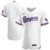Texas Rangers Home Authentic Team Logo Jersey White Mlb - Robokeg