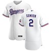 Texas Rangers Marcus Semien 2 Mlb White Home Patch Jersey Gift For Rangers Fans - Robokeg