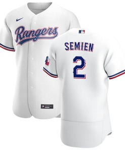 Texas Rangers Marcus Semien 2 Mlb White Home Patch Jersey Gift For Rangers Fans - Robokeg