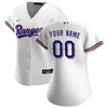 Texas Rangers Womens Home Replica Custom Jersey - White Custom Jerseys Mlb - Robokeg