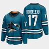 Thomas Bordeleau 17 San Jose Sharks 2022-23 Home The Evolve Teal Jersey - Robokeg