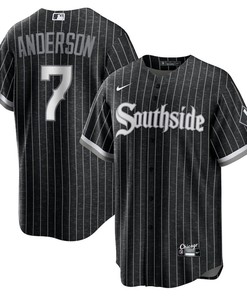 Tim Anderson 7 Chicago White Sox City Connect Player Jersey - Black - Robokeg