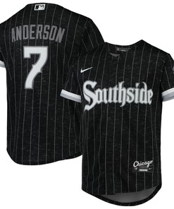 Tim Anderson Chicago White Sox 2021 City Connect Replica Player Jersey - Black Mlb - Robokeg