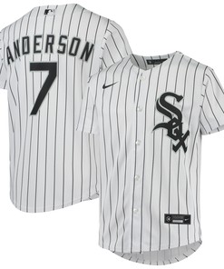 Tim Anderson Chicago White Sox Home Replica Player Jersey - White Mlb - Robokeg