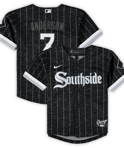 Tim Anderson Chicago White Sox Infant City Connect Script Replica Jersey - Black Mlb - Robokeg