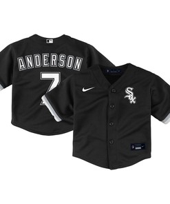 Tim Anderson Chicago White Sox Toddler Alternate Replica Player Jersey - Black Mlb - Robokeg