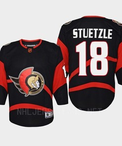 Tim Stuetzle 18 Ottawa Senators 2022 Special Edition 2.0 Retro Youth Jersey Black - Robokeg