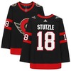 Tim Stutzle Ottawa Senators Autographed Black Jersey With Nhl Debut 1/15/21 Inscription - Robokeg