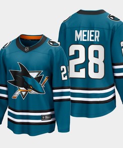 Timo Meier 28 San Jose Sharks 2022-23 Home The Evolve Teal Jersey - Robokeg